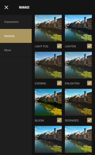 Filters in Fotor's Mobile Edition